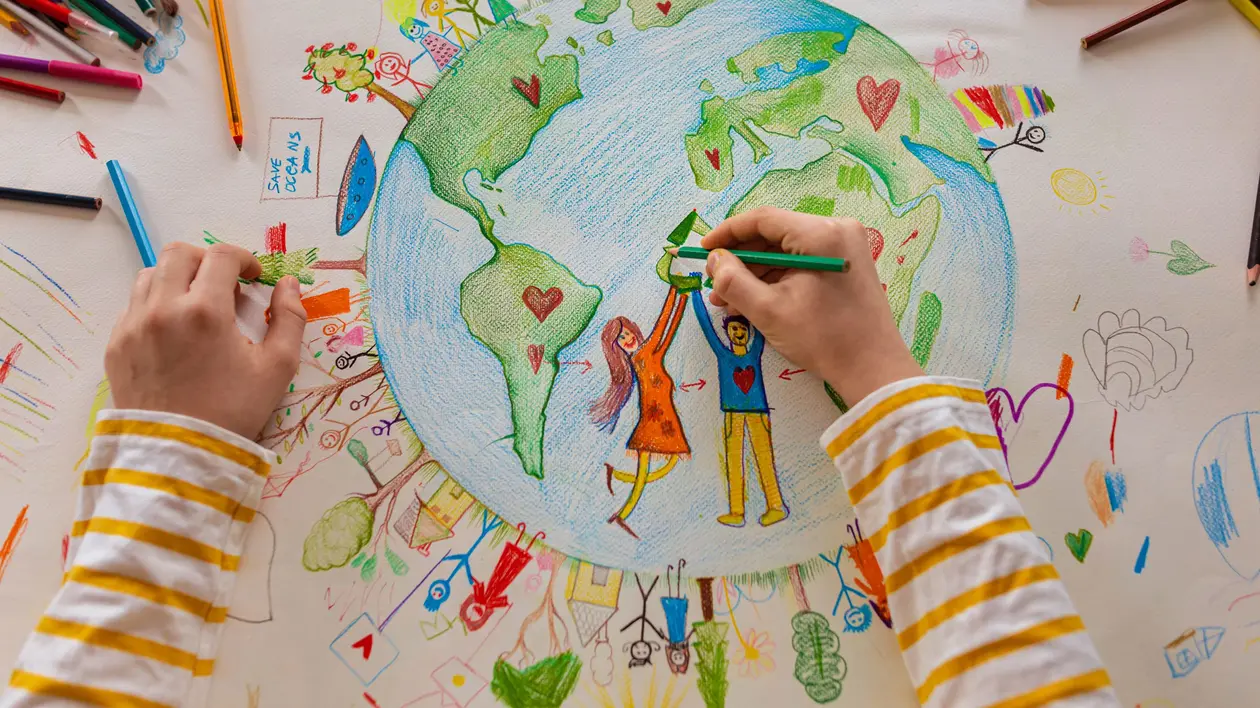 Colorful chart showing investment options and growth